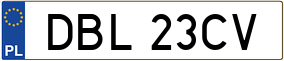 Trailer License Plate